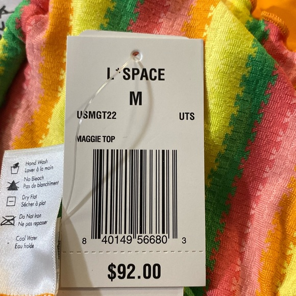 L*Space Maggie Bikini Top in Under the Sun, Triangle Style Fit, Size: Medium - Picture 9 of 13